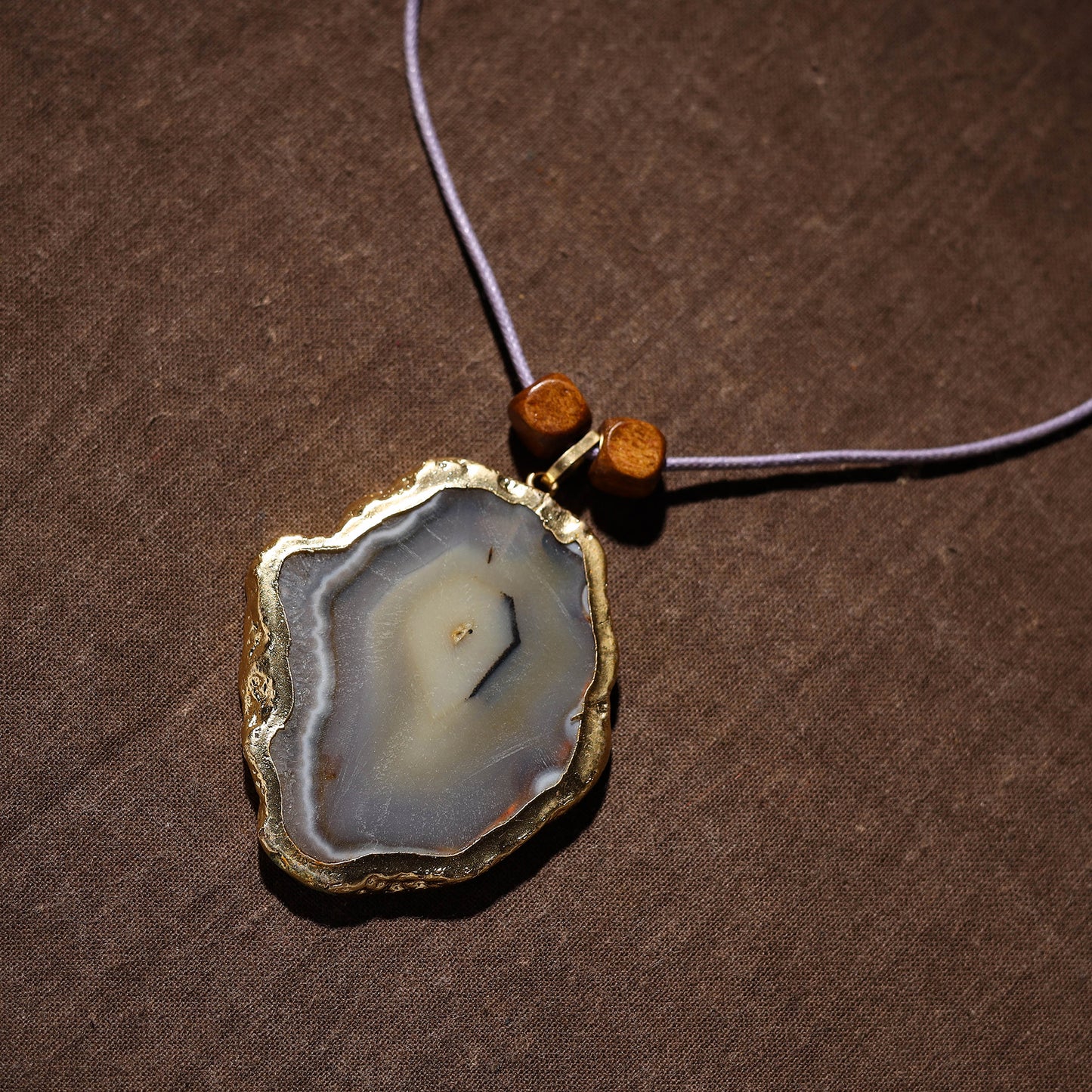 Handmade Natural Gemstone Bezel Pendent 06