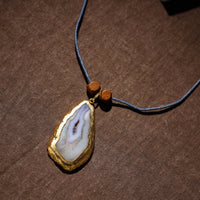 Handmade Natural Gemstone Bezel Pendent 07