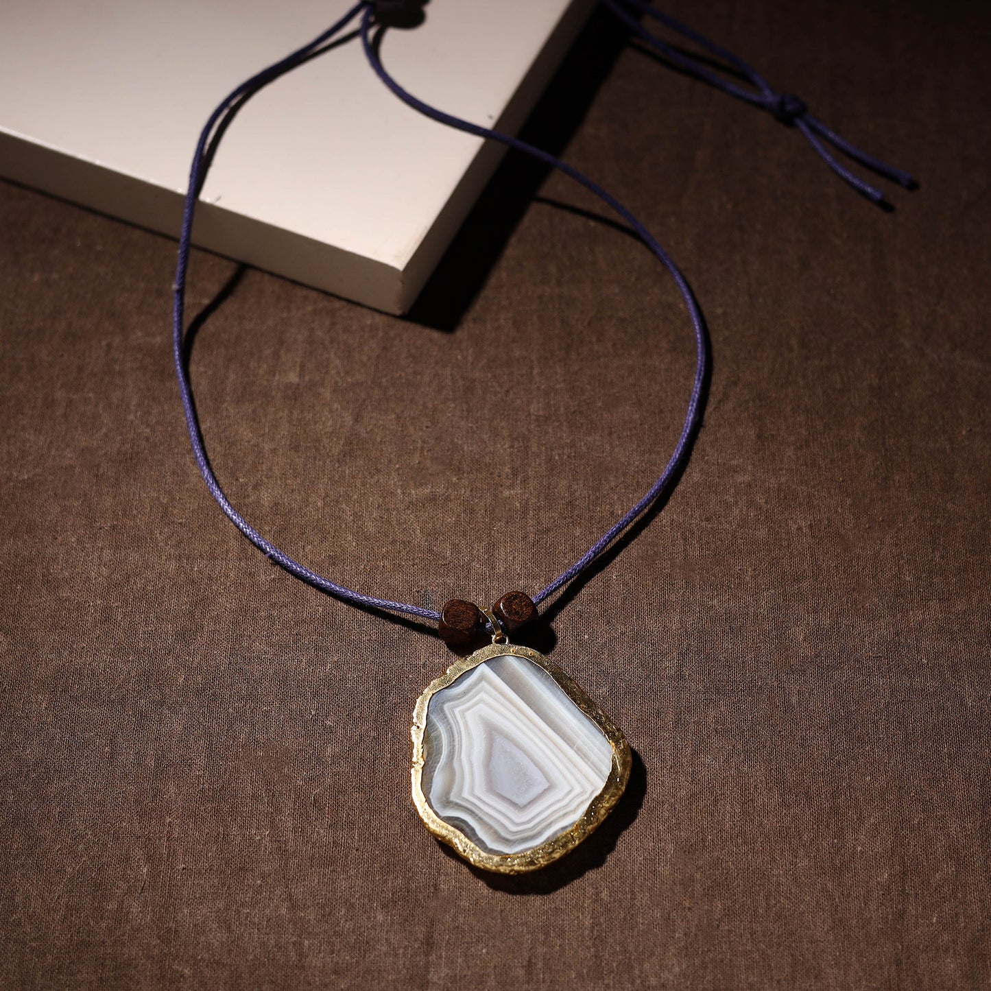 Handmade Natural Gemstone Bezel Pendent 09