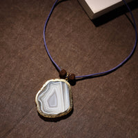 Handmade Natural Gemstone Bezel Pendent 09