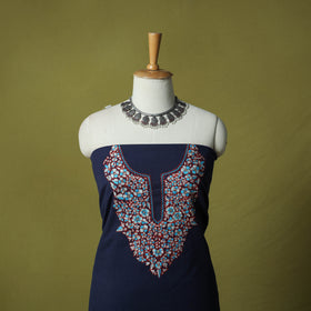 Hand Embroidered Cotton Kashida 2pc Unstitched Dress Material Kurta Set 20