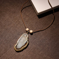 Handmade Natural Gemstone Bezel Pendent 10