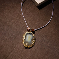 Handmade Natural Gemstone Bezel Pendent 12