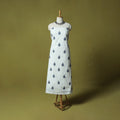 White - Hand Embroidered Cotton Kashida 2pc Unstitched Dress Material Kurta Set 22