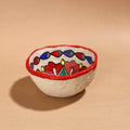 Madhubani Handpainted Paper Mache Home Decor Round Bowl 