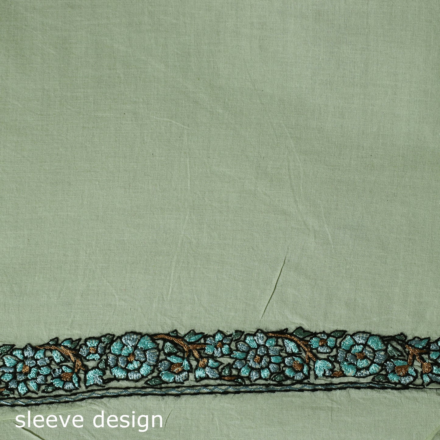 Hand Embroidered Cotton Kashida 2pc Unstitched Dress Material Kurta Set 23