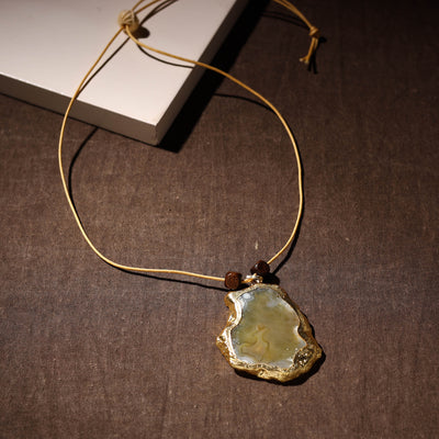 Handmade Natural Gemstone Bezel Pendent 24