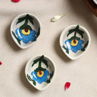 Original Blue Pottery Ceramic Diyas (Set of 4) 03