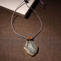 Handmade Natural Gemstone Bezel Pendent 06