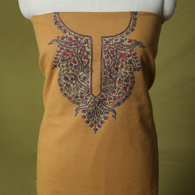 Hand Embroidered Cotton Kashida 2pc Unstitched Dress Material Kurta Set 26