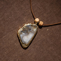 Handmade Natural Gemstone Bezel Pendent 26