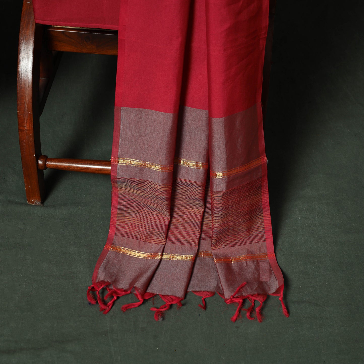 Pochampally Ikat Silk Cotton 3pc Unstitched Dress Material Suit Set 12