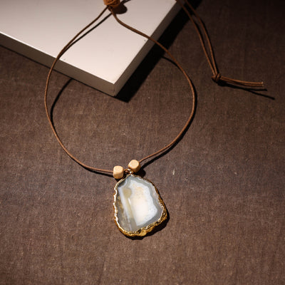 Handmade Natural Gemstone Bezel Pendent 27