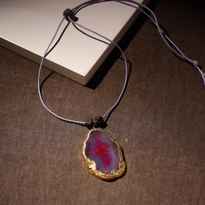 Handmade Natural Gemstone Bezel Pendent 28