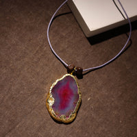 Handmade Natural Gemstone Bezel Pendent 28