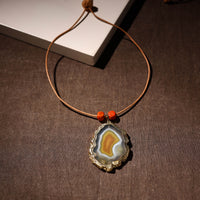 Handmade Natural Gemstone Bezel Pendent 25