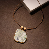 Handmade Natural Gemstone Bezel Pendent 32