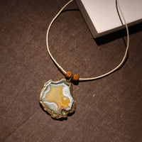 Handmade Natural Gemstone Bezel Pendent 34