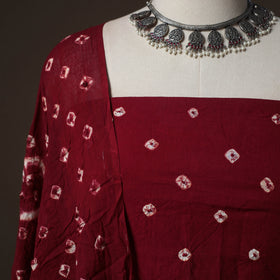 Kutch Bandhani Cotton 2pc Unstitched Dress Material Kurta Set 12