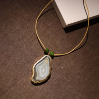 Handmade Natural Gemstone Bezel Pendent 36