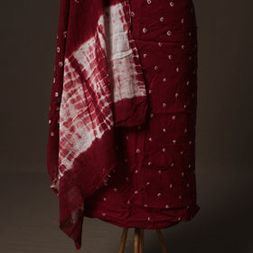 Kutch Bandhani Cotton 2pc Unstitched Dress Material Kurta Set 12