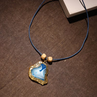 Handmade Natural Gemstone Bezel Pendent 39