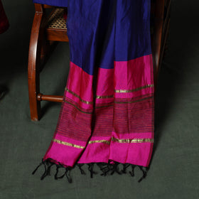 Pink - Pochampally Ikat Silk Cotton 3pc Unstitched Dress Material Suit Set 16