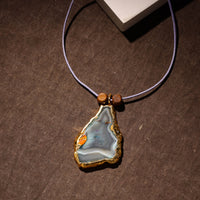 Handmade Natural Gemstone Bezel Pendent 42