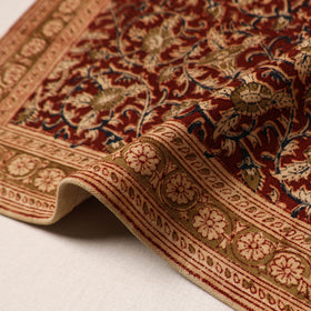 Red - natural dyed pedana kalamkari cotton table mat 04