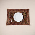 Red - natural dyed pedana kalamkari cotton table mat 05