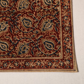 Red - natural dyed pedana kalamkari cotton table mat 05