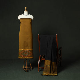 Pochampally Ikat Silk Cotton 3pc Unstitched Dress Material Suit Set 20