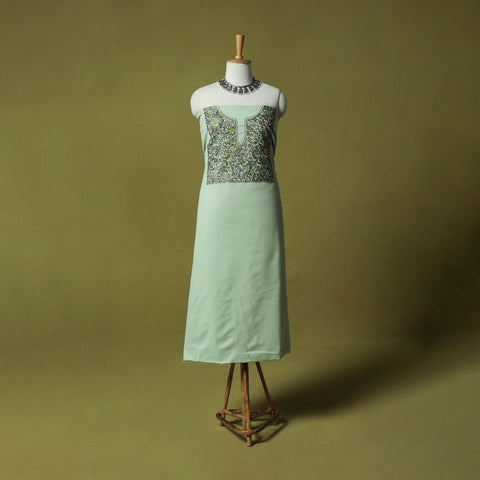 Hand Embroidered Cotton Kashida 2pc Unstitched Dress Material Kurta Set 39