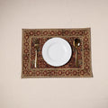 Red - natural dyed pedana kalamkari cotton table mat 07