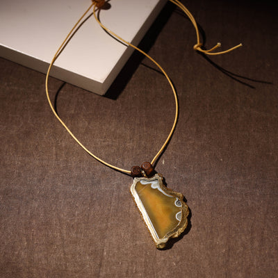 Handmade Natural Gemstone Bezel Pendent 30