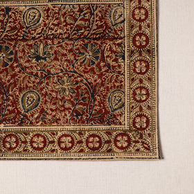 Red - natural dyed pedana kalamkari cotton table mat 07