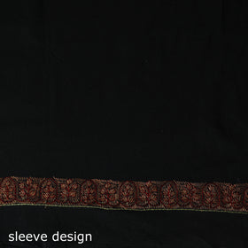 Black - Hand Embroidered Cotton Kashida 2pc Unstitched Dress Material Kurta Set 41