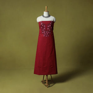 Hand Embroidered Cotton Kashida 2pc Unstitched Dress Material Kurta Set 42
