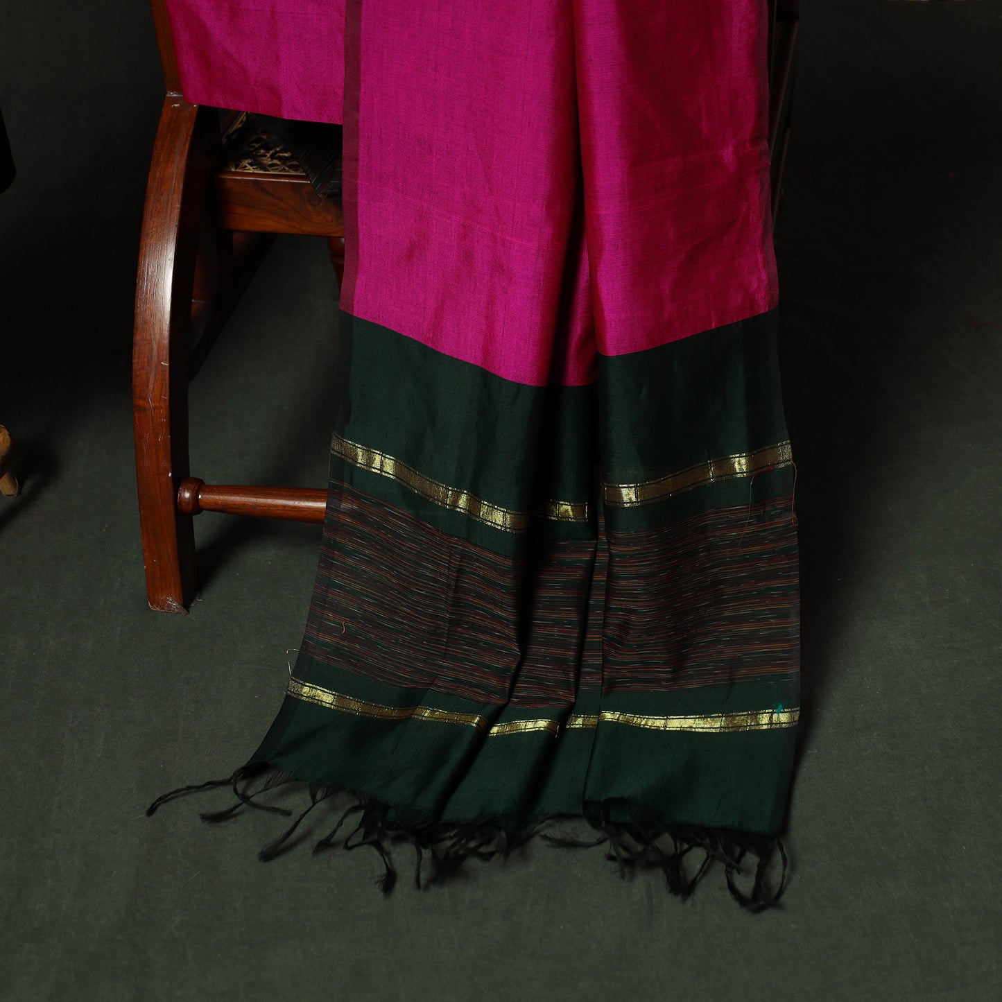 Pochampally Ikat Silk Cotton 3pc Unstitched Dress Material Suit Set 24