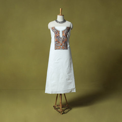 Hand Embroidered Cotton Kashida 2pc Unstitched Dress Material Kurta Set 43