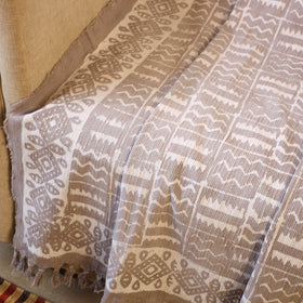 Brown Handloom Jaipur Block Print Cotton Sofa Throw