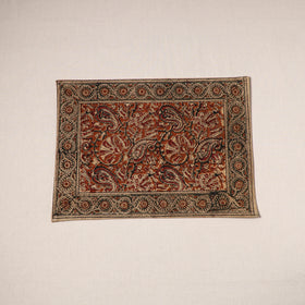 Red - natural dyed pedana kalamkari cotton table mat 15