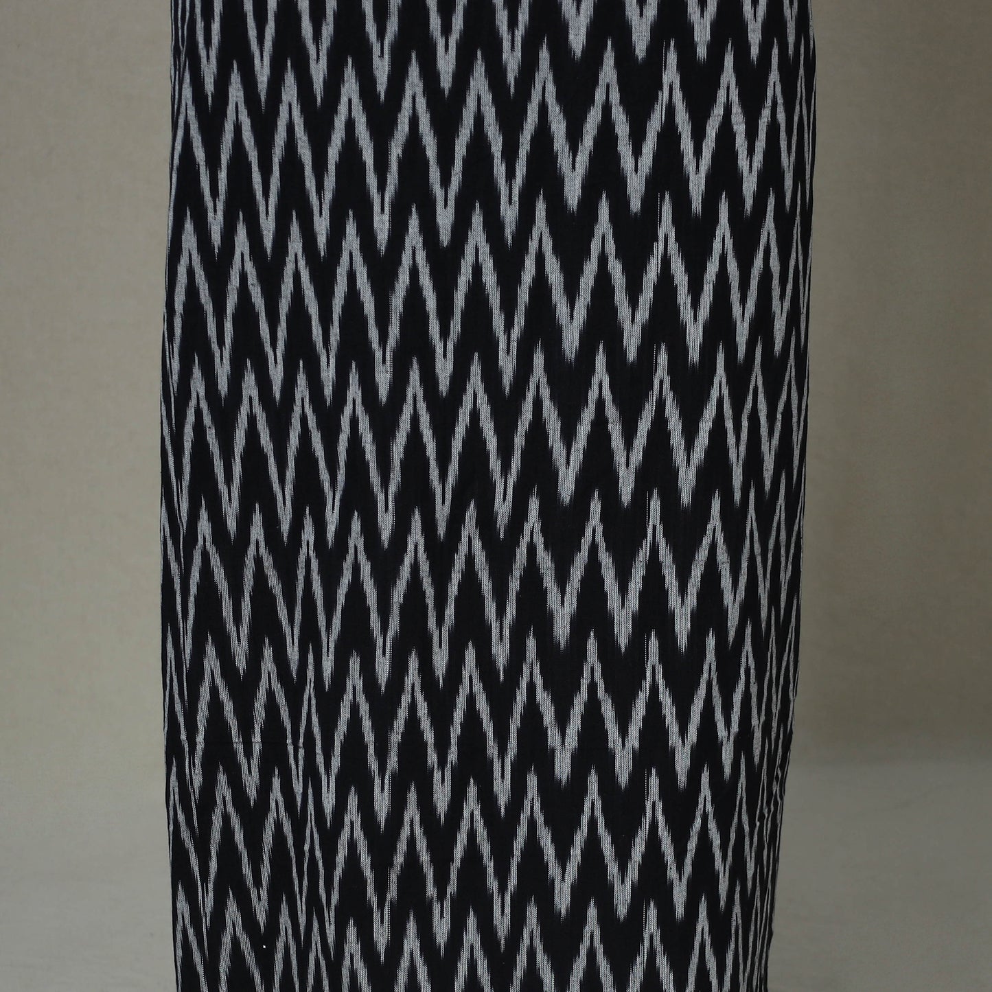 Black - 2pc unstitched cotton pochampally ikat dress