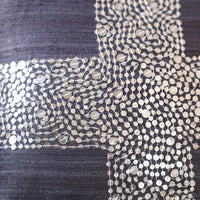 Black - Aari Embroidery Sequin Work Ghicha Silk Cushion Cover (16 x 16 in)