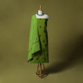 Green - Hand Embroidered Cotton Kashida 3pc Unstitched Dress Material Suit Set 47