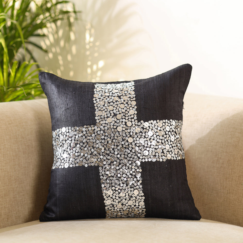 Aari Embroidery Cushion Cover