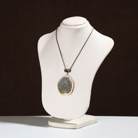 Handmade Natural Gemstone Bezel Pendent 02