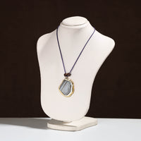 Handmade Natural Gemstone Bezel Pendent 09