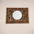 Brown - natural dyed pedana kalamkari cotton table mat 27