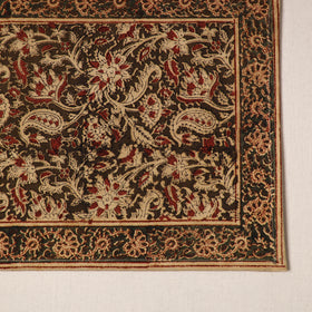 Brown - natural dyed pedana kalamkari cotton table mat 27